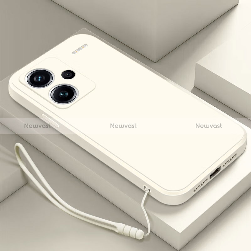 Ultra-thin Silicone Gel Soft Case 360 Degrees Cover YK1 for Xiaomi Redmi Note 13 Pro+ Plus 5G White