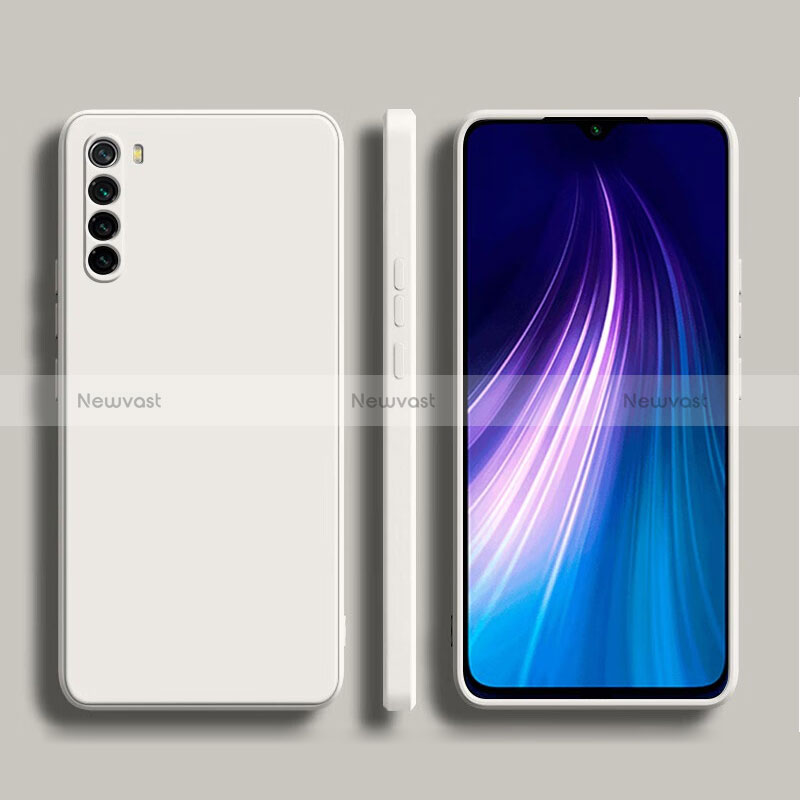 Ultra-thin Silicone Gel Soft Case 360 Degrees Cover YK1 for Xiaomi Redmi Note 8 (2021) White