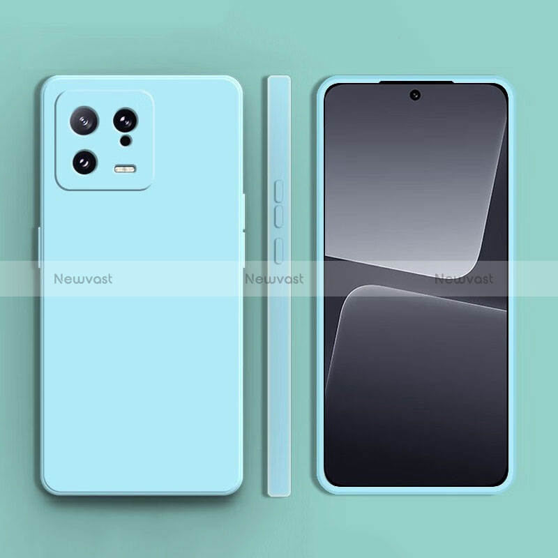 Ultra-thin Silicone Gel Soft Case 360 Degrees Cover YK2 for Xiaomi Mi 13 5G Cyan