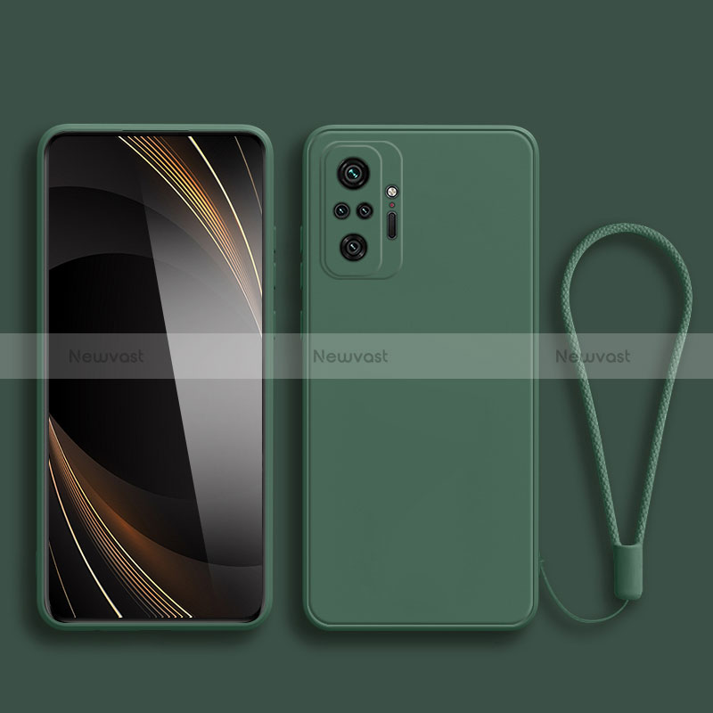 Ultra-thin Silicone Gel Soft Case 360 Degrees Cover YK2 for Xiaomi Redmi Note 10 4G Midnight Green