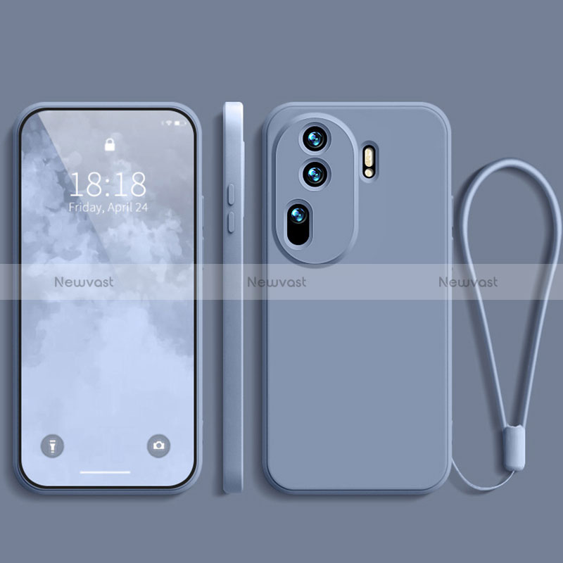 Ultra-thin Silicone Gel Soft Case 360 Degrees Cover YK3 for Oppo Reno11 Pro 5G Lavender Gray