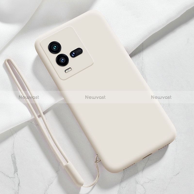 Ultra-thin Silicone Gel Soft Case 360 Degrees Cover YK3 for Vivo iQOO 10 5G White