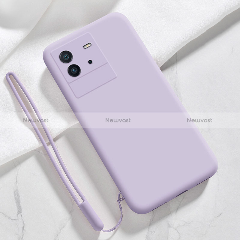 Ultra-thin Silicone Gel Soft Case 360 Degrees Cover YK3 for Vivo iQOO Neo6 5G Clove Purple
