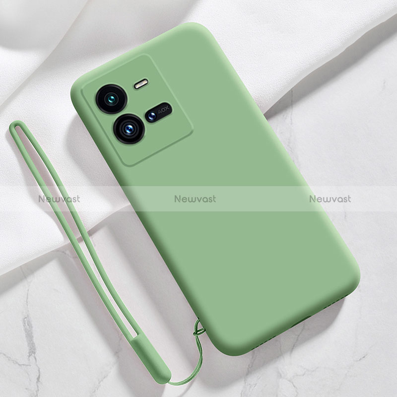Ultra-thin Silicone Gel Soft Case 360 Degrees Cover YK3 for Vivo V25 5G Green