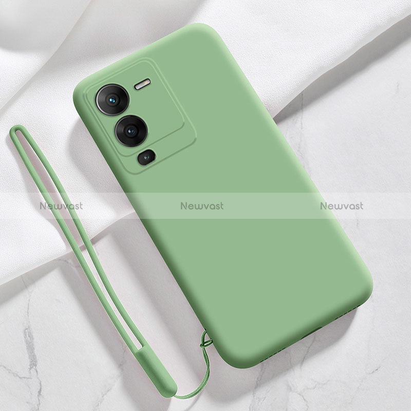 Ultra-thin Silicone Gel Soft Case 360 Degrees Cover YK3 for Vivo V25 Pro 5G Green