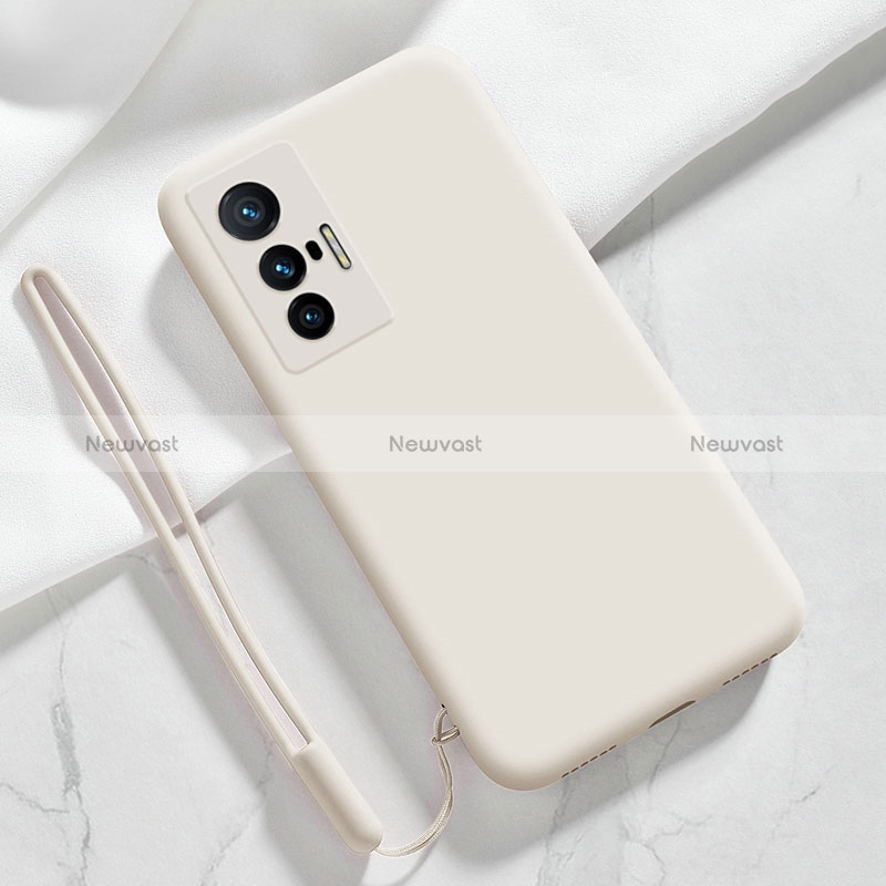 Ultra-thin Silicone Gel Soft Case 360 Degrees Cover YK3 for Vivo X70 5G White