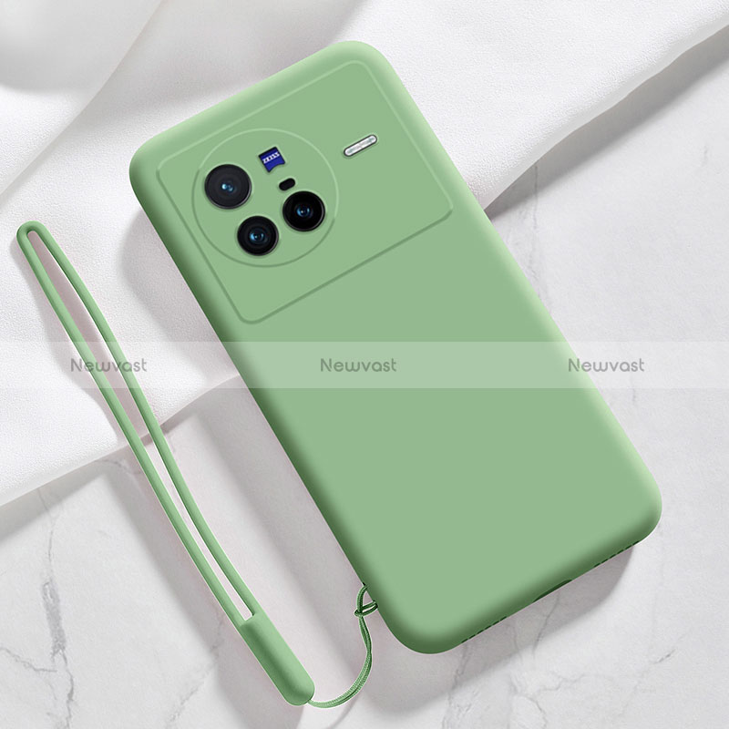 Ultra-thin Silicone Gel Soft Case 360 Degrees Cover YK3 for Vivo X80 5G Green