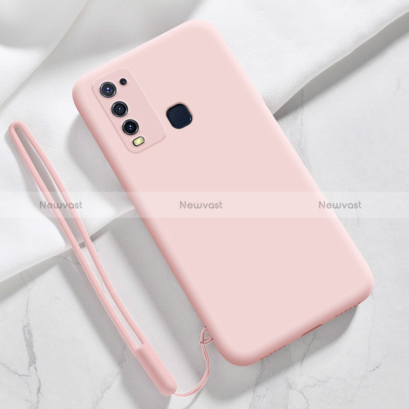 Ultra-thin Silicone Gel Soft Case 360 Degrees Cover YK3 for Vivo Y50 Pink