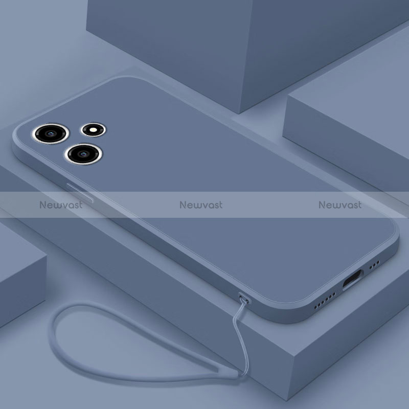 Ultra-thin Silicone Gel Soft Case 360 Degrees Cover YK3 for Xiaomi Redmi 12 5G Lavender Gray