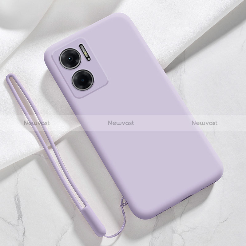 Ultra-thin Silicone Gel Soft Case 360 Degrees Cover YK4 for Xiaomi Redmi Note 11E 5G Clove Purple