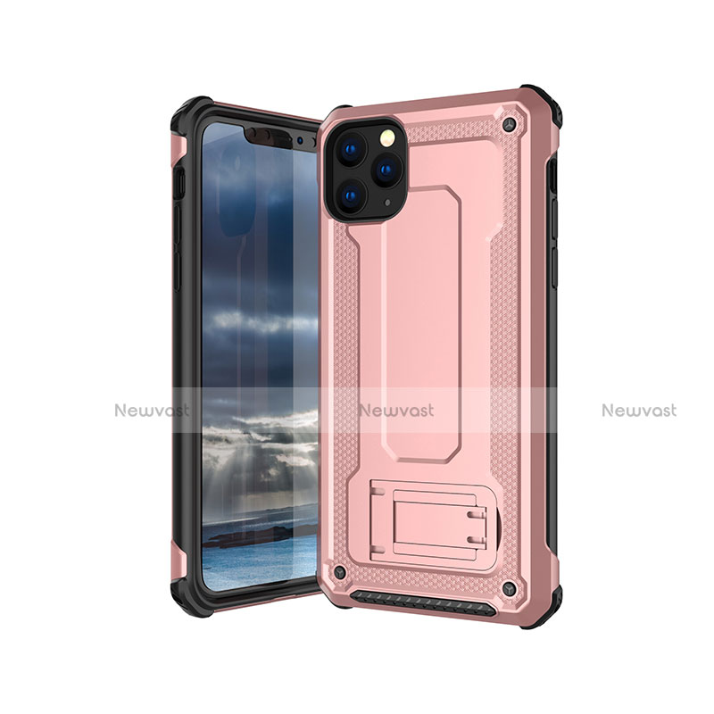 Ultra-thin Silicone Gel Soft Case 360 Degrees Cover Z01 for Apple iPhone 11 Pro Rose Gold
