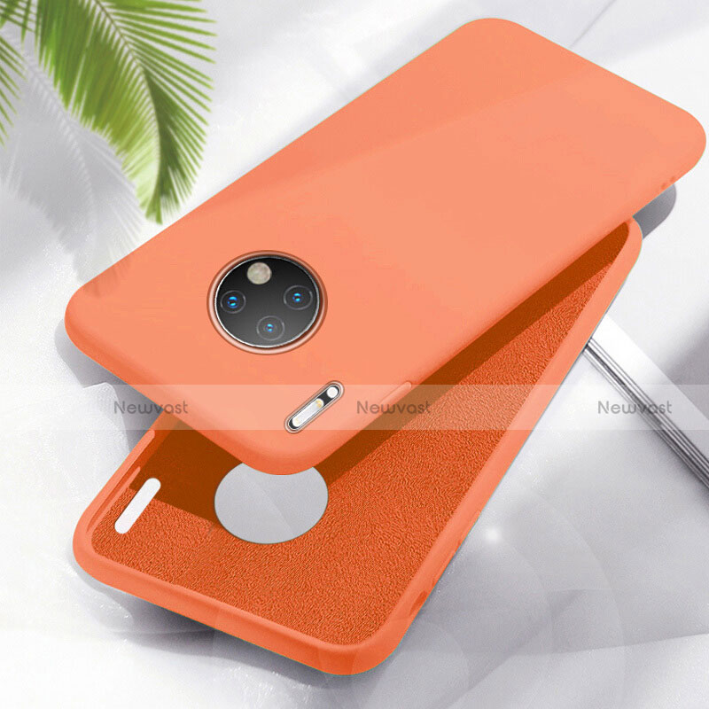 Ultra-thin Silicone Gel Soft Case 360 Degrees Cover Z01 for Huawei Mate 30 Pro 5G Orange