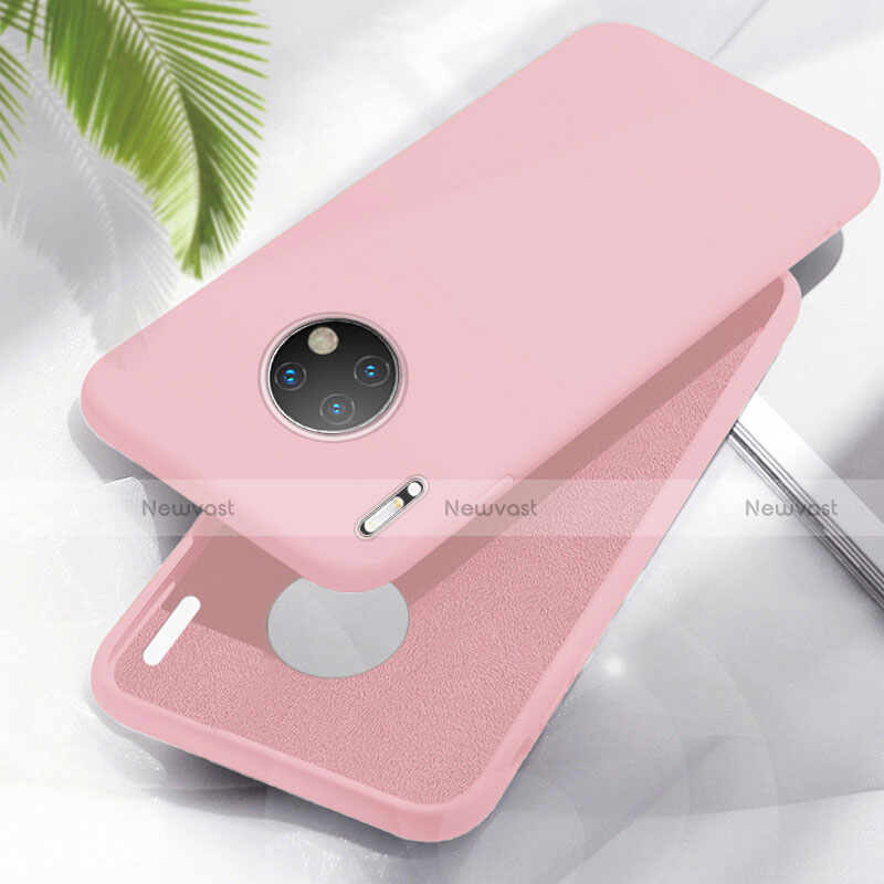 Ultra-thin Silicone Gel Soft Case 360 Degrees Cover Z01 for Huawei Mate 30 Pro 5G Pink