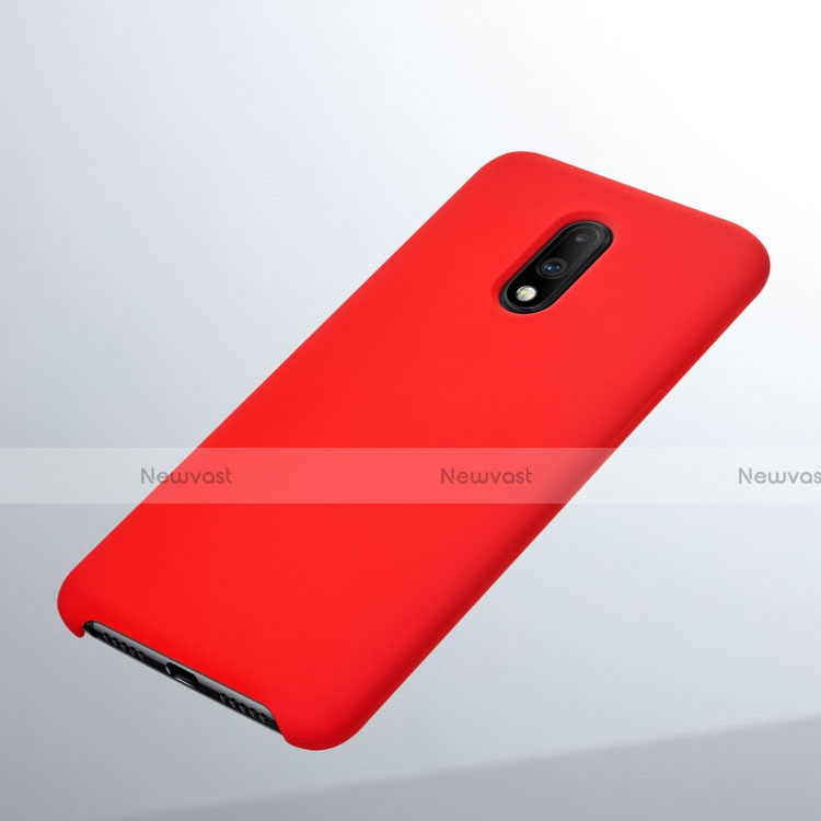 Ultra-thin Silicone Gel Soft Case 360 Degrees for OnePlus 7 Red
