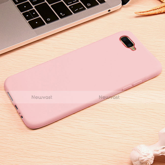 Ultra-thin Silicone Gel Soft Case Cover A01 for Oppo K1 Pink