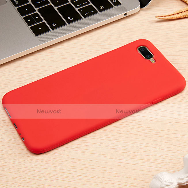 Ultra-thin Silicone Gel Soft Case Cover A01 for Oppo R15X Red