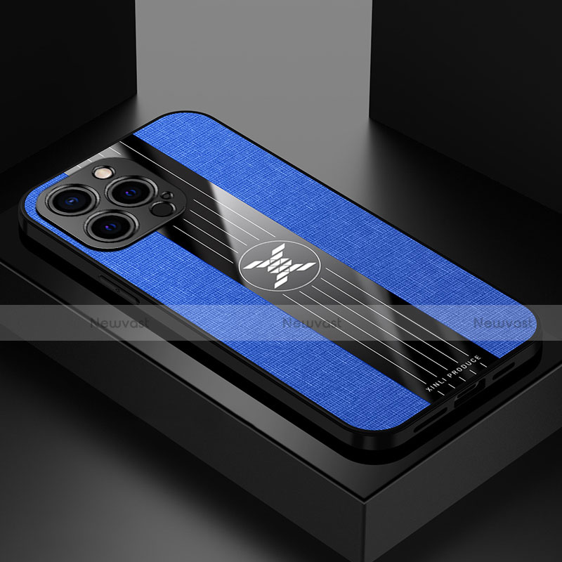 Ultra-thin Silicone Gel Soft Case Cover A04 for Apple iPhone 13 Pro Blue