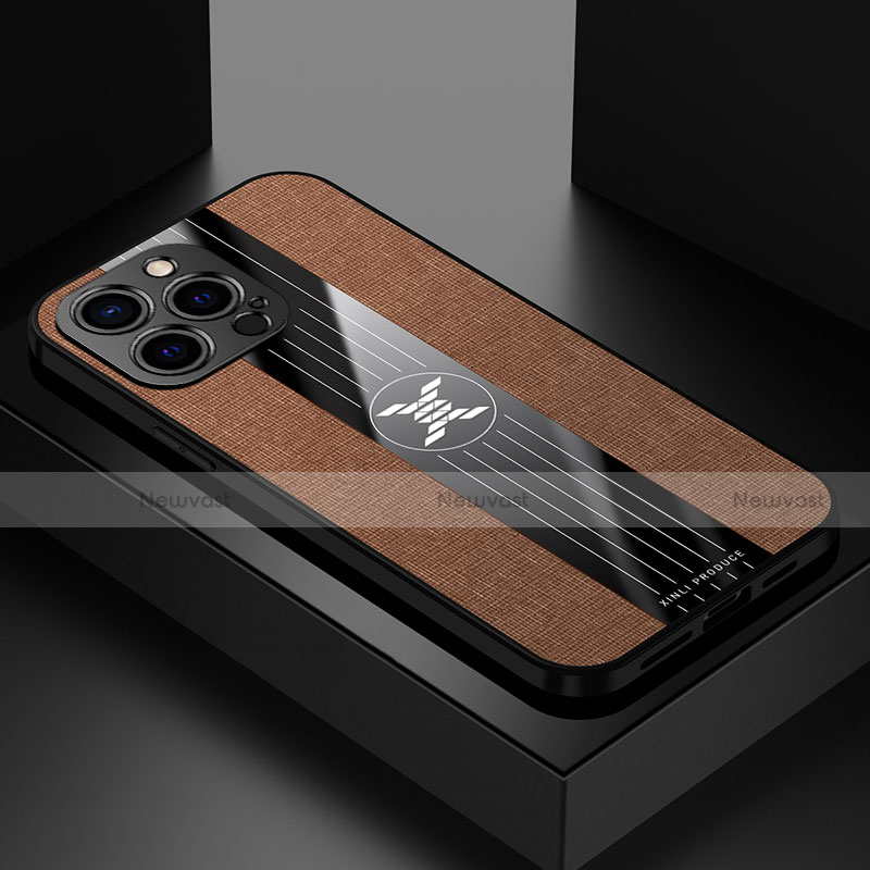 Ultra-thin Silicone Gel Soft Case Cover A04 for Apple iPhone 13 Pro Brown