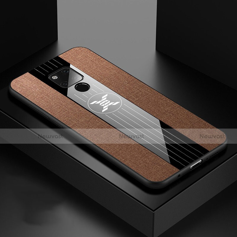 Ultra-thin Silicone Gel Soft Case Cover C01 for Huawei Mate 20 X 5G Brown
