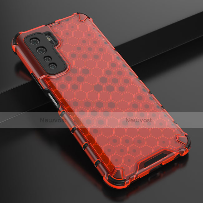 Ultra-thin Silicone Gel Soft Case Cover C01 for Huawei P40 Lite 5G Red
