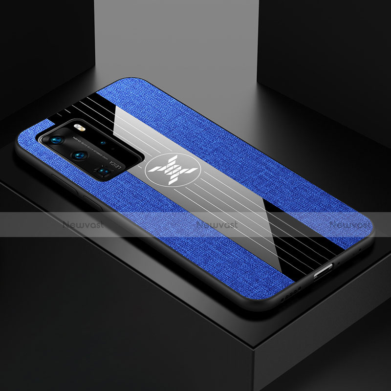 Ultra-thin Silicone Gel Soft Case Cover C01 for Huawei P40 Pro Blue