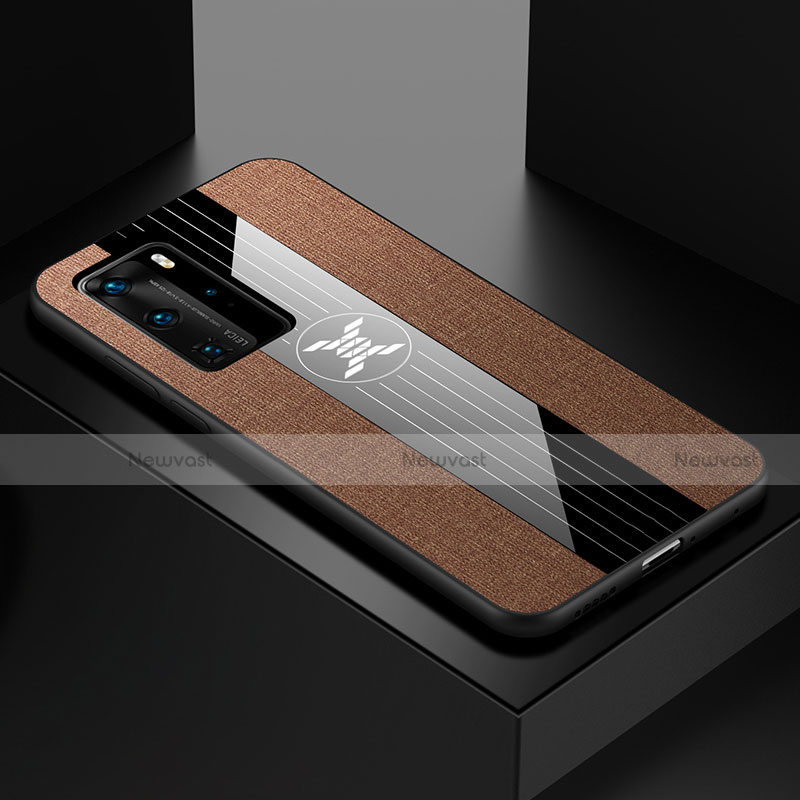 Ultra-thin Silicone Gel Soft Case Cover C01 for Huawei P40 Pro Brown