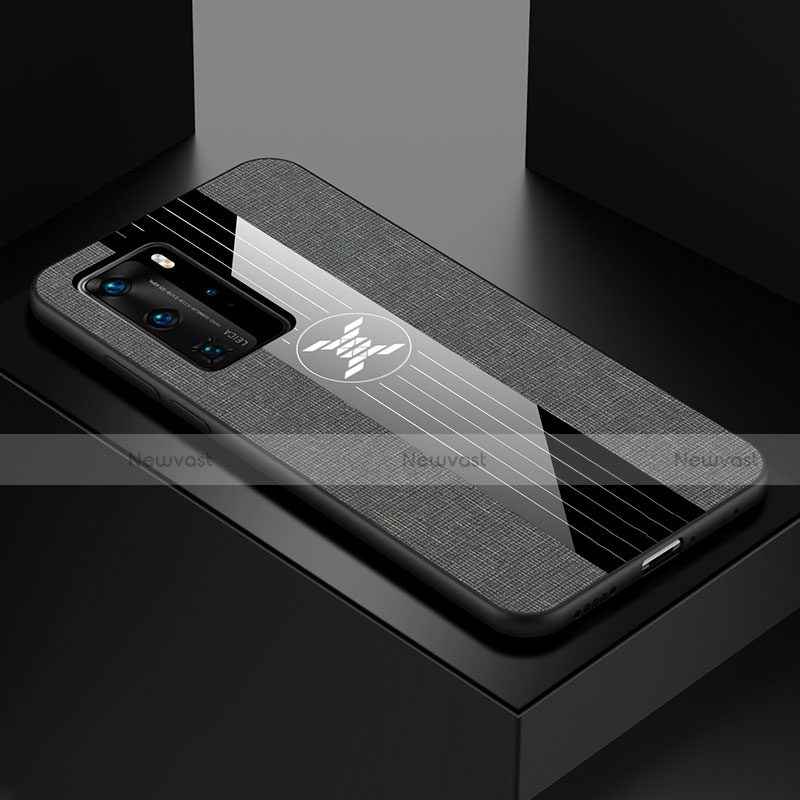 Ultra-thin Silicone Gel Soft Case Cover C01 for Huawei P40 Pro Gray