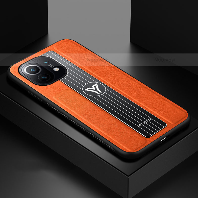 Ultra-thin Silicone Gel Soft Case Cover C01 for Xiaomi Mi 11 5G Orange