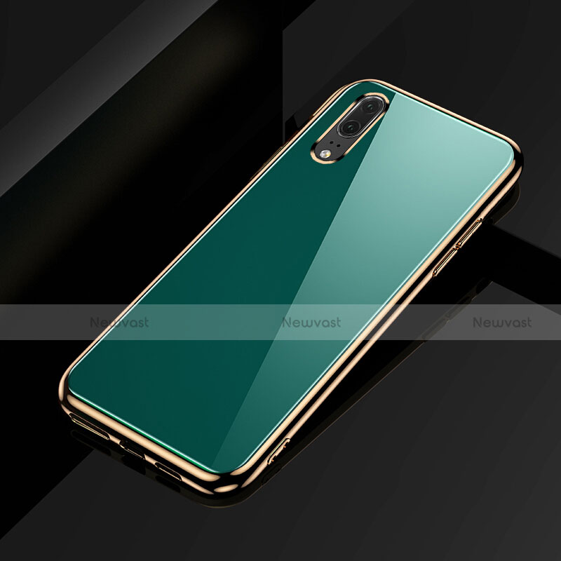 Ultra-thin Silicone Gel Soft Case Cover C02 for Huawei P20 Cyan