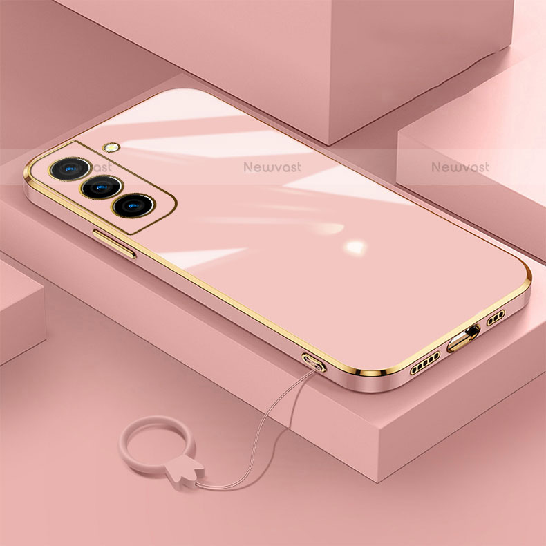 Ultra-thin Silicone Gel Soft Case Cover M01 for Samsung Galaxy S21 5G Rose Gold