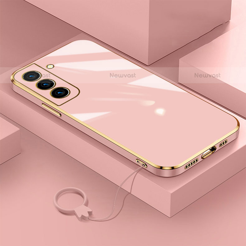 Ultra-thin Silicone Gel Soft Case Cover M01 for Samsung Galaxy S23 5G Rose Gold