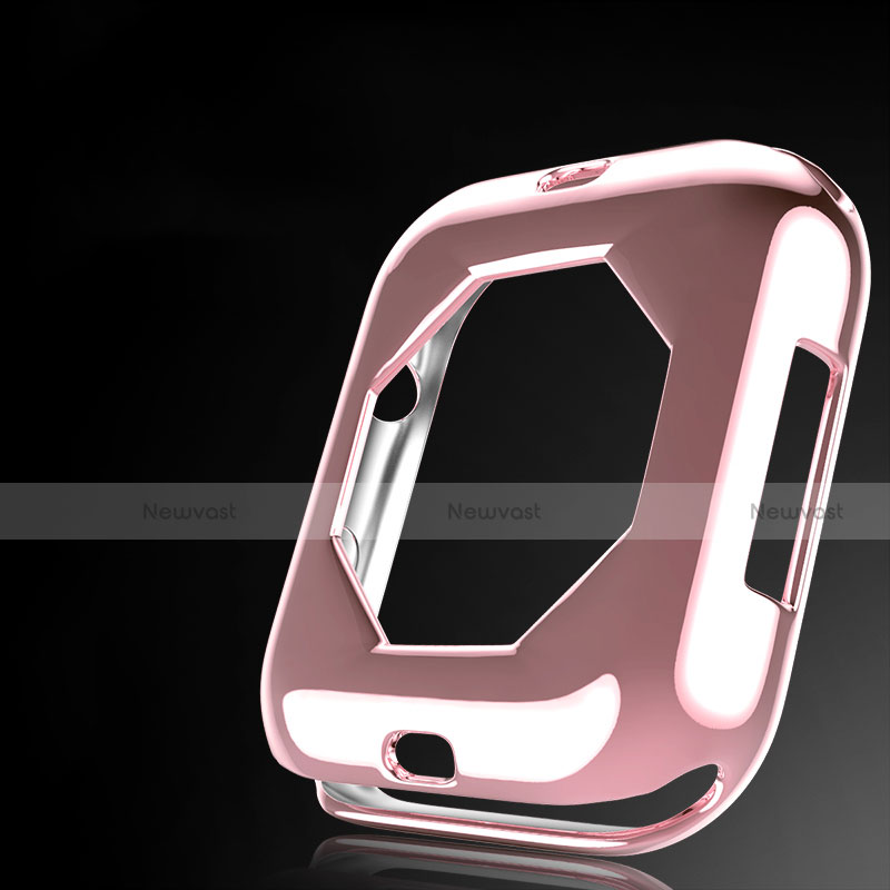 Ultra-thin Silicone Gel Soft Case Cover S01 for Apple iWatch 4 44mm Rose Gold