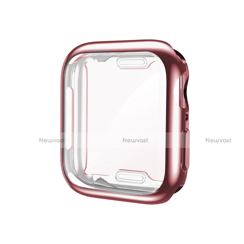 Ultra-thin Silicone Gel Soft Case Cover S01 for Apple iWatch 5 40mm Rose Gold