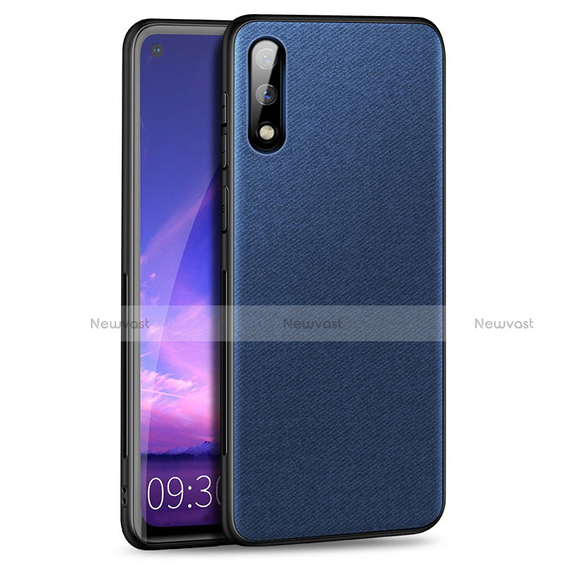 Ultra-thin Silicone Gel Soft Case Cover S01 for Huawei Enjoy 10 Blue