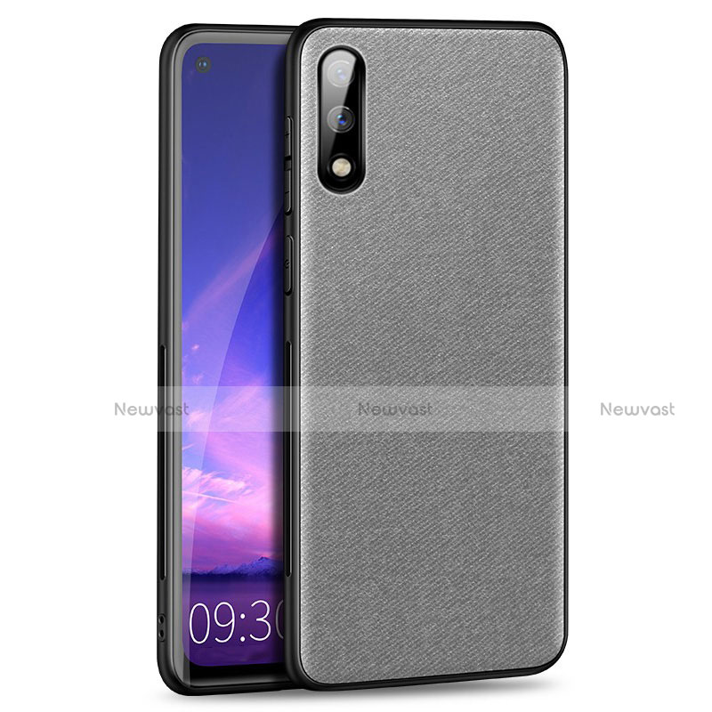 Ultra-thin Silicone Gel Soft Case Cover S01 for Huawei Enjoy 10 Gray