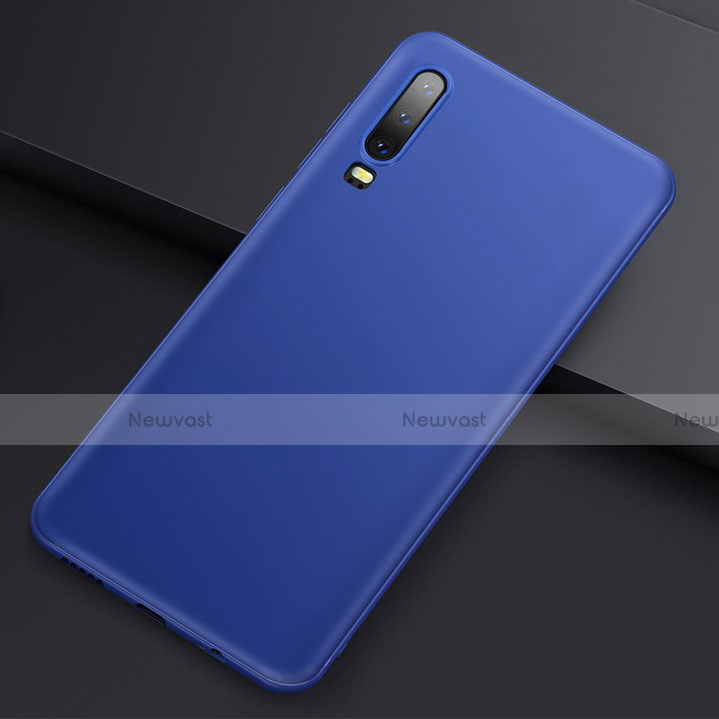 Ultra-thin Silicone Gel Soft Case Cover S01 for Huawei P30 Blue