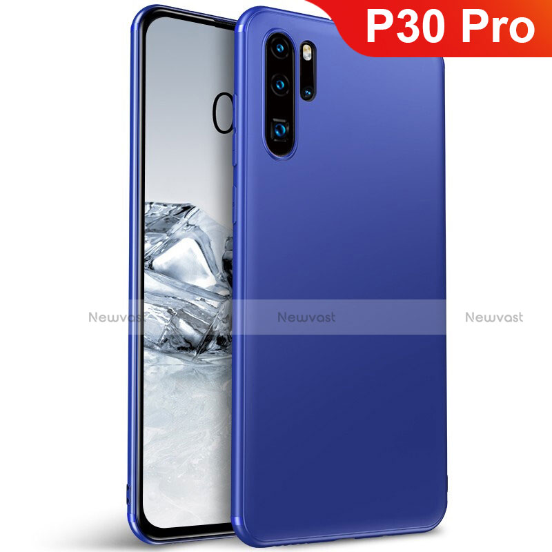 Ultra-thin Silicone Gel Soft Case Cover S01 for Huawei P30 Pro Blue