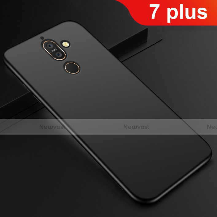 Ultra-thin Silicone Gel Soft Case Cover S01 for Nokia 7 Plus Black