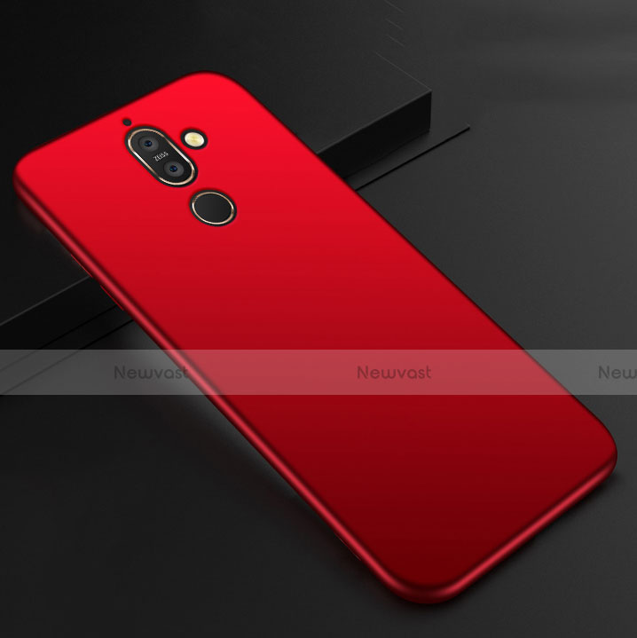 Ultra-thin Silicone Gel Soft Case Cover S01 for Nokia 7 Plus Red