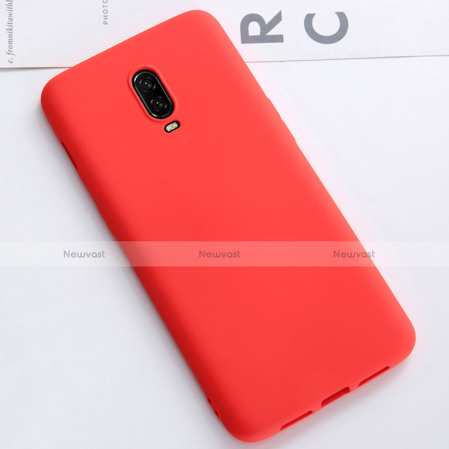 Ultra-thin Silicone Gel Soft Case Cover S01 for OnePlus 6T Red