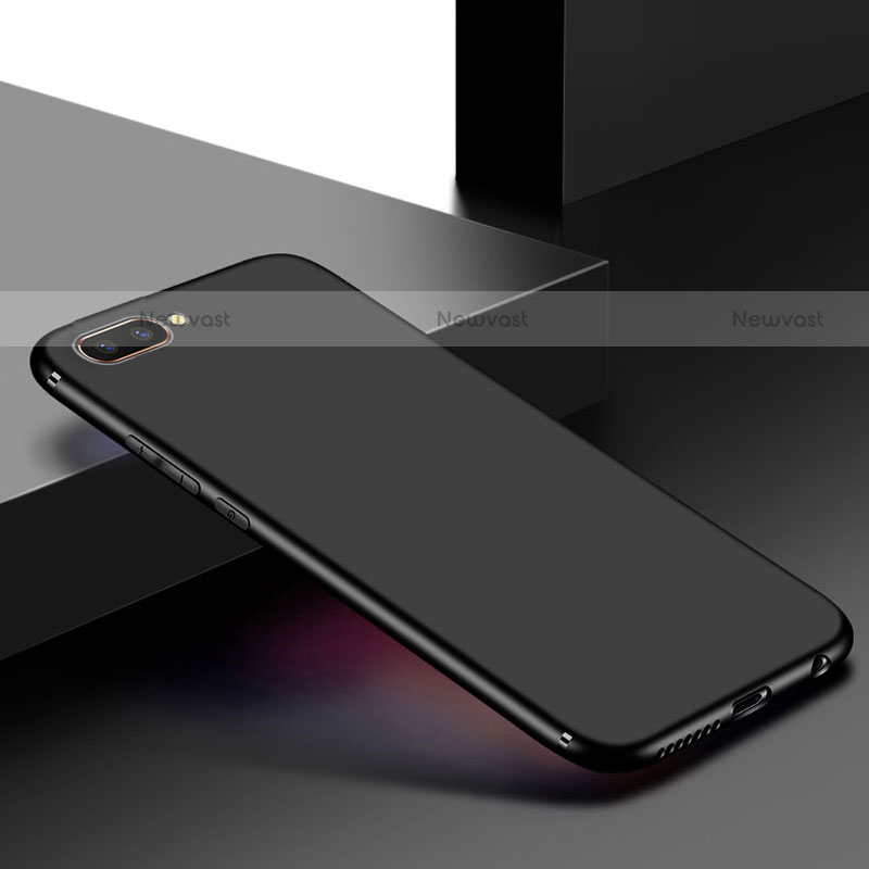 Ultra-thin Silicone Gel Soft Case Cover S01 for Oppo A12e Black