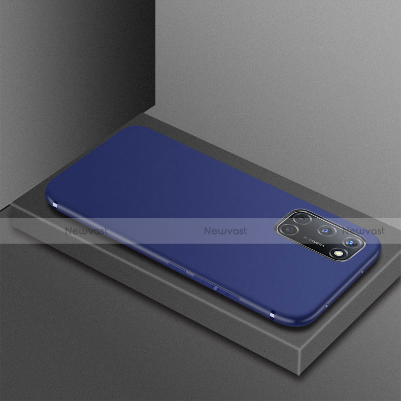 Ultra-thin Silicone Gel Soft Case Cover S01 for Oppo A52 Blue