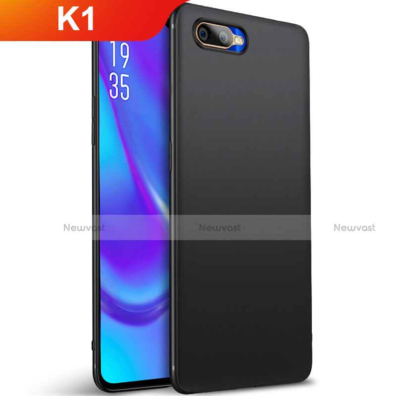 Ultra-thin Silicone Gel Soft Case Cover S01 for Oppo K1 Black