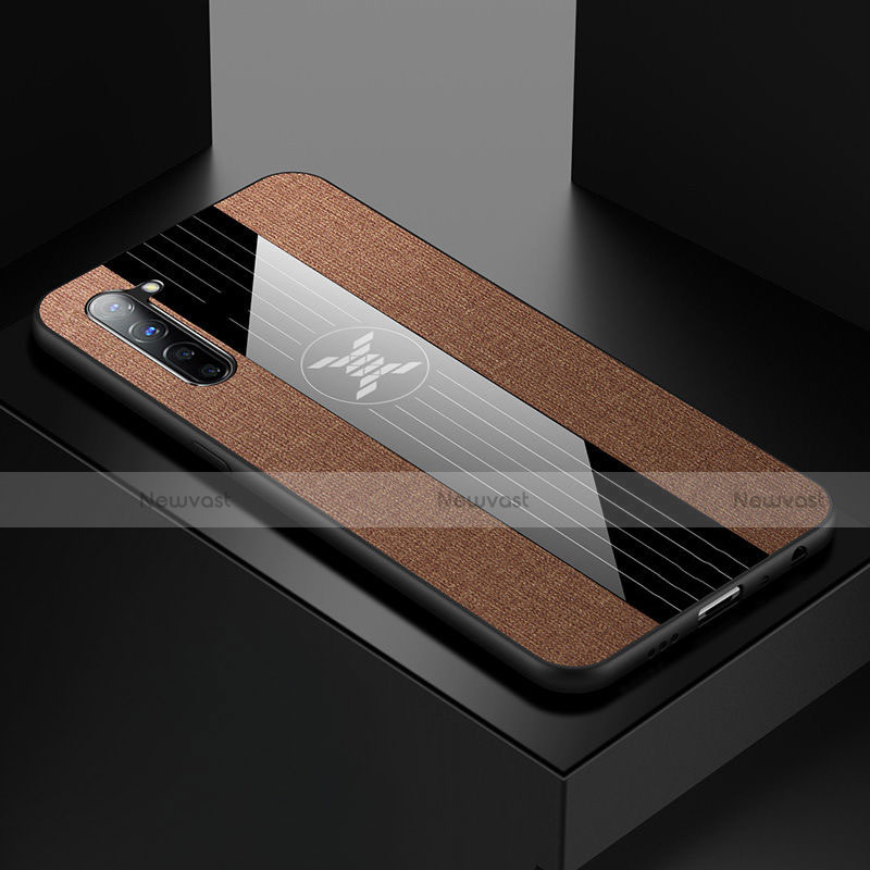 Ultra-thin Silicone Gel Soft Case Cover S01 for Oppo K7 5G Brown