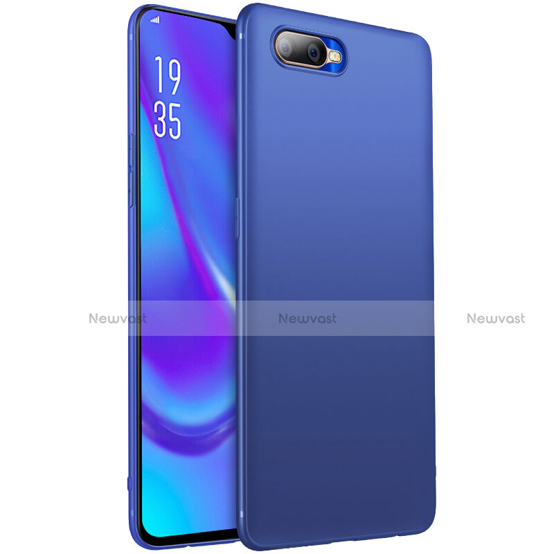 Ultra-thin Silicone Gel Soft Case Cover S01 for Oppo R15X Blue