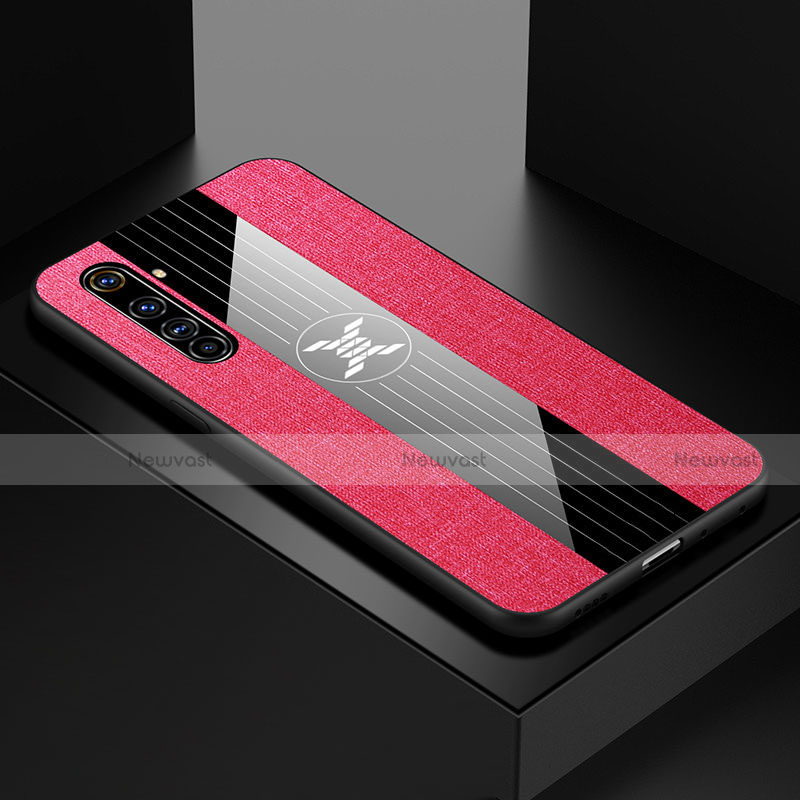 Ultra-thin Silicone Gel Soft Case Cover S01 for Realme X50 Pro 5G Hot Pink