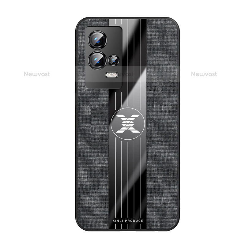 Ultra-thin Silicone Gel Soft Case Cover S01 for Vivo iQOO 8 5G Black