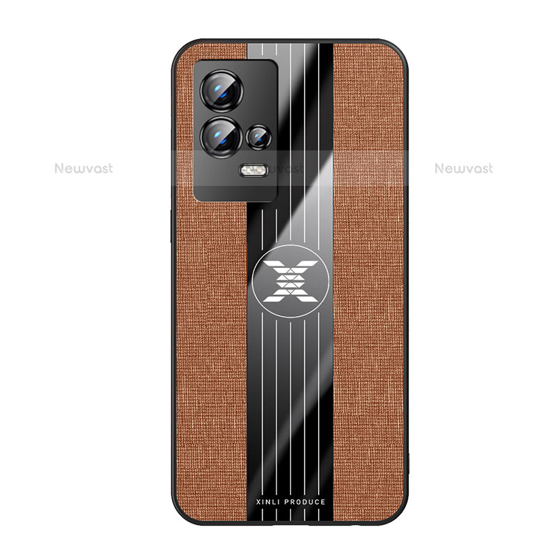 Ultra-thin Silicone Gel Soft Case Cover S01 for Vivo iQOO 8 5G Brown