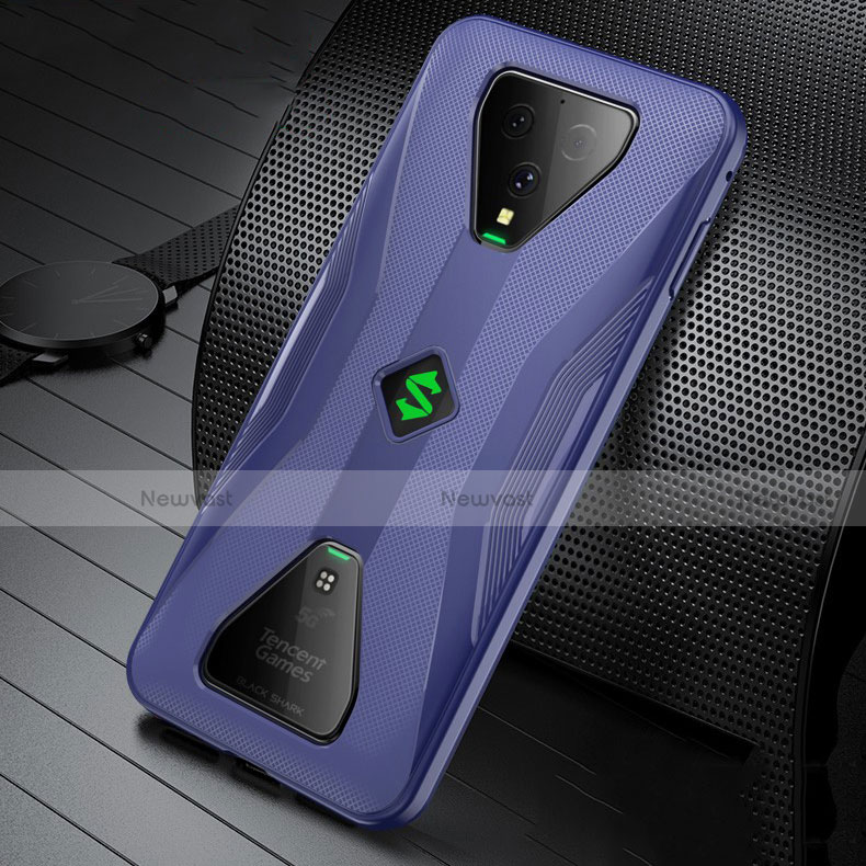 Ultra-thin Silicone Gel Soft Case Cover S01 for Xiaomi Black Shark 3 Pro Blue