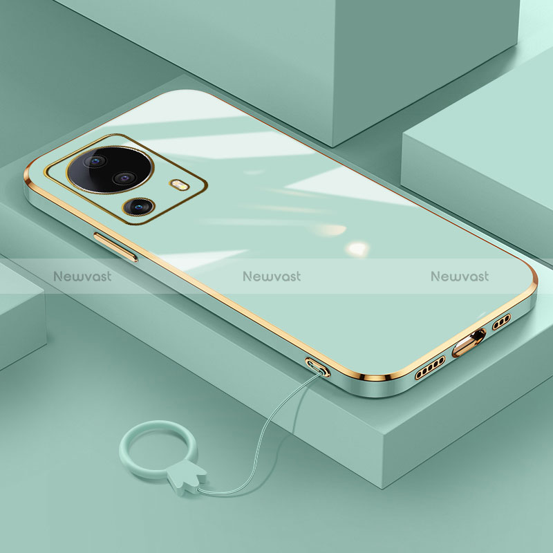 Ultra-thin Silicone Gel Soft Case Cover S01 for Xiaomi Mi 13 Lite 5G Green